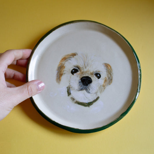 JAN 2025 SHIPPING ONLY Custom pet hand-painted portrait plate