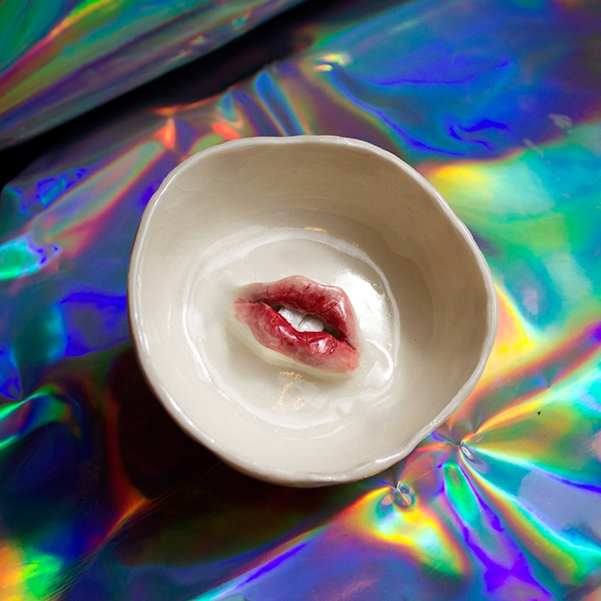 Lips Ceramic Trinket Dish - Rodriguezcuna